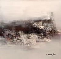 L'passo Benjamin, 18 x 18 Inch, Acrylic on Canvas, Abstract Paintings, AC-LPB-047